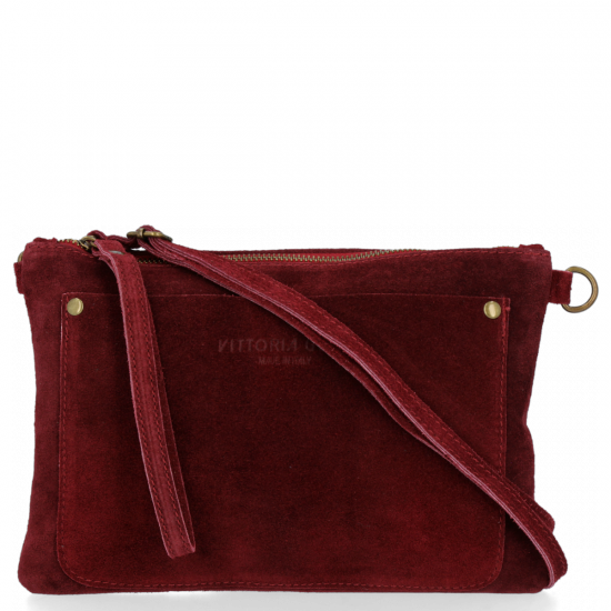Kožené kabelka univerzální Vittoria Gotti červená VPOS4