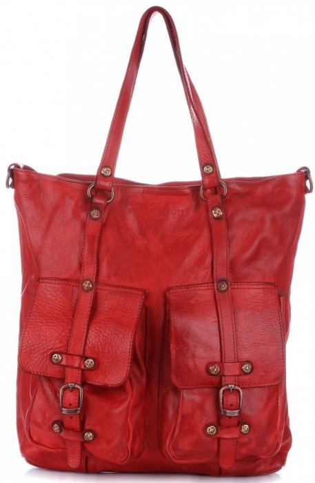 Kožené kabelka shopper bag Vittoria Gotti červená V3650