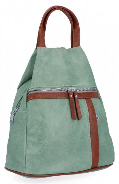 Dámská kabelka batůžek Herisson světle zelená 1402B321