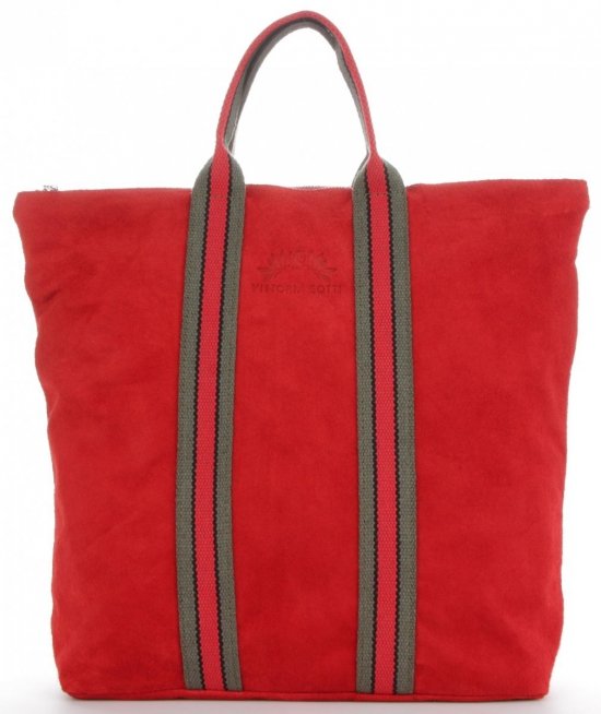 Kožené kabelka shopper bag Vittoria Gotti červená V689746