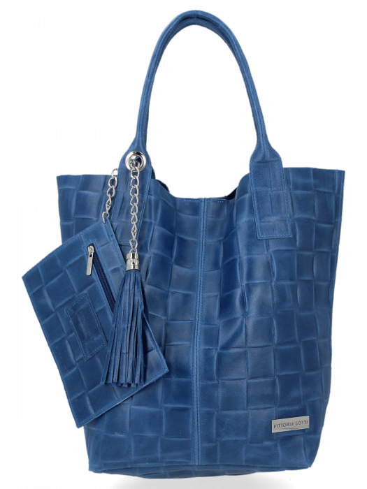 Kožené kabelka shopper bag Vittoria Gotti jeans B22