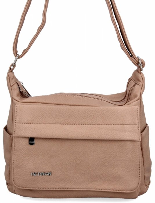 Dámská kabelka listonoška Hernan pudrová růžová 0677