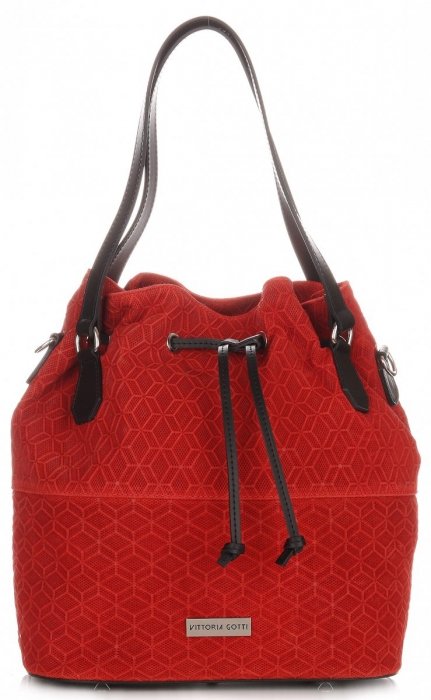 Dámská kabelka shopper bag Vittoria Gotti červená V1005