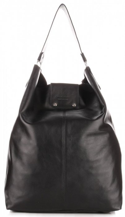 Kožené kabelka shopper bag Vera Pelle černá 3292