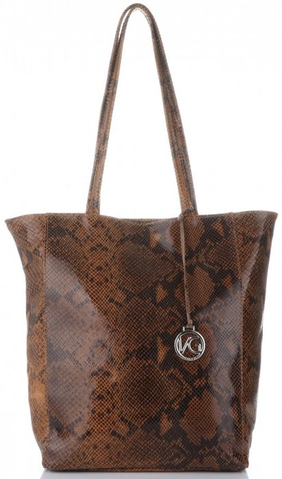 Kožené kabelka shopper bag Vittoria Gotti zrzavá V16299