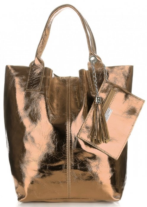 Kožené kabelka shopper bag Genuine Leather 555