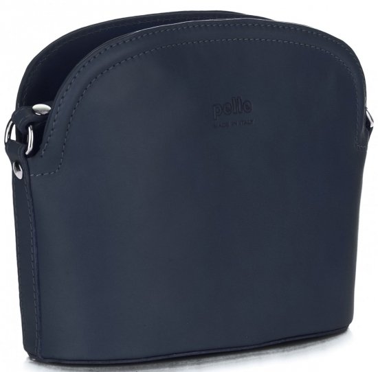 Kožené kabelka listonoška Genuine Leather tmavě modrá E4098