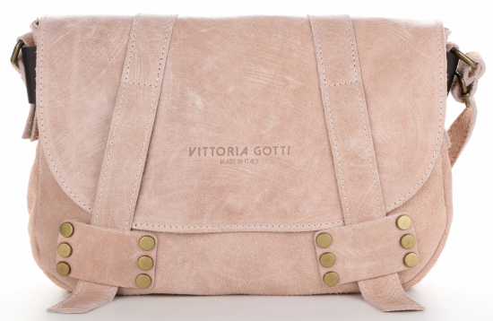 Bőr táska levéltáska Vittoria Gotti rózsaszín V688636