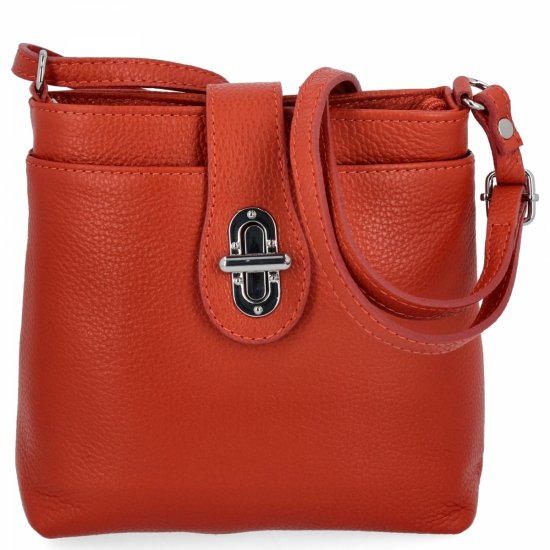 Bőr táska levéltáska Vittoria Gotti téglavörös 201