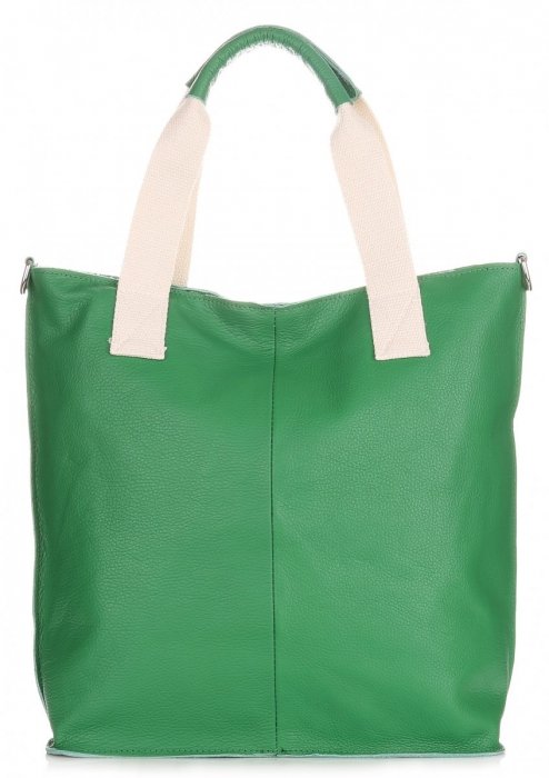 Bőr táska shopper bag Vera Pelle zöld 1356