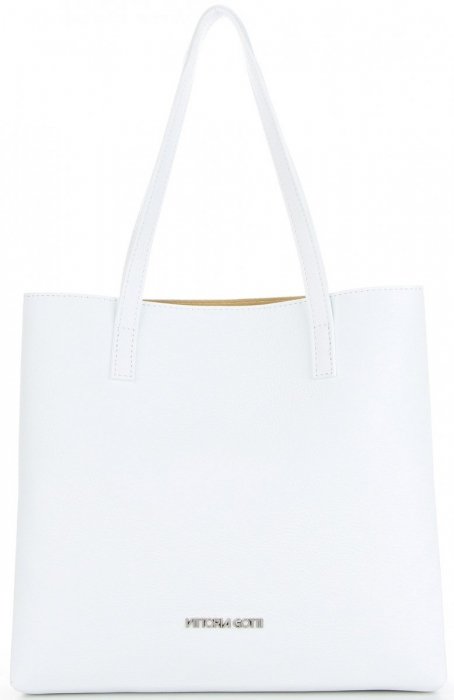 Bőr táska shopper bag Vittoria Gotti fehér V694150