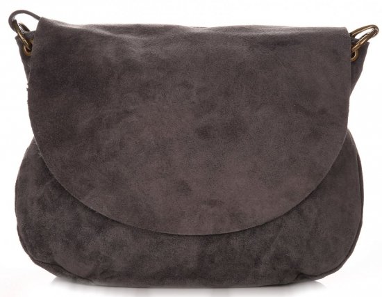 Bőr táska levéltáska Genuine Leather szürke 1324