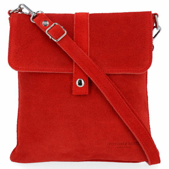 Bőr táska univerzális Vittoria Gotti piros B17