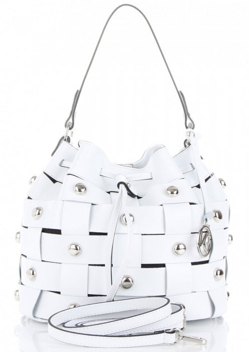 Bőr táska shopper bag Vittoria Gotti fehér V5867