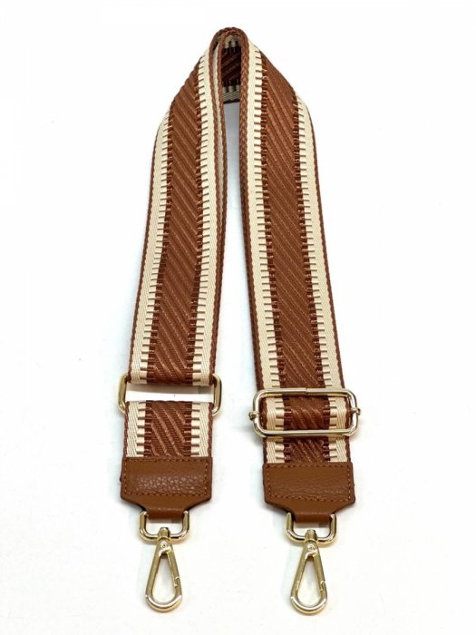 Modny Pasek Do Torebki H04 Brązowy