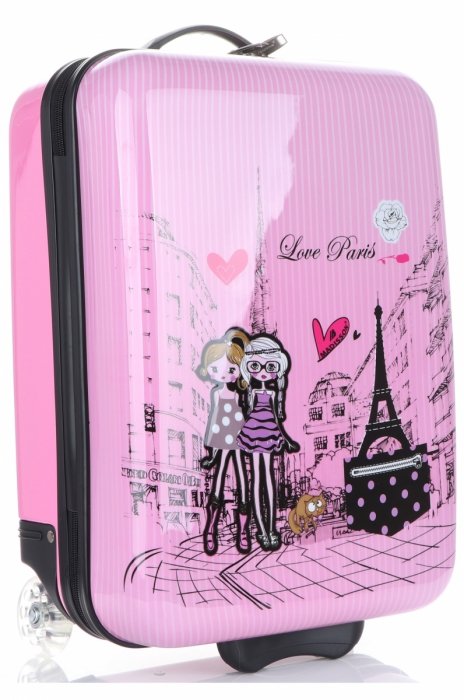 Oryginalna Walizka Kabinówka Dla Dzieci Paris Firmy Madisson Multikolor - Różowa