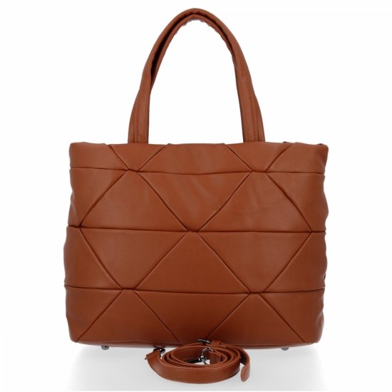 Modna Torebka Damska Herisson Shopper Bag Ruda