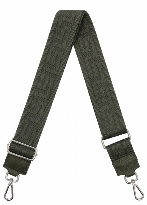 Modny Pasek Do Torebki Geometric PA005 Ciemny Khaki