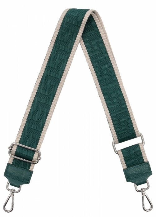 Modny Pasek Do Torebki Geometric PA005 Butelkowa Zieleń/Beż