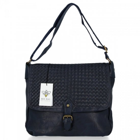 BEE BAG Stylowa Listonoszka Damska Retro Donna Granat