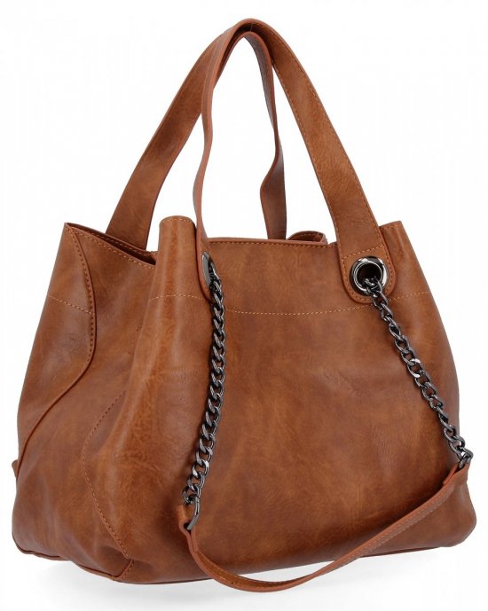 Torebka Damska Shopper Bag z Listonoszką 2w1 firmy Herisson 1852A902 Brązowa