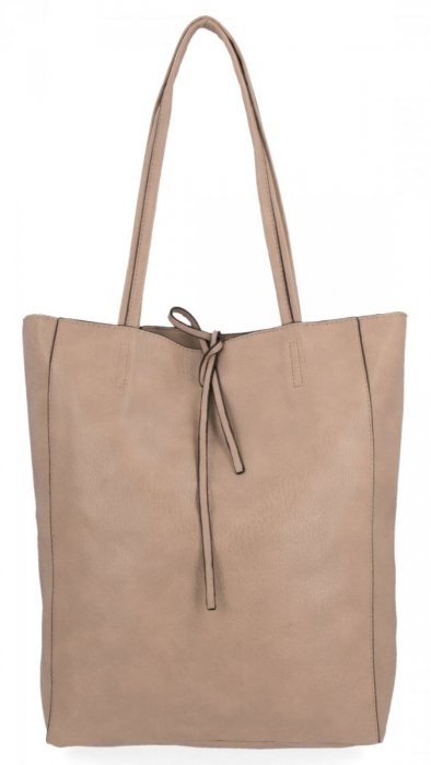 Uniwersalna Torebka Damska Shopper Bag XL Hernan HB0253 Ciemno Beżowa