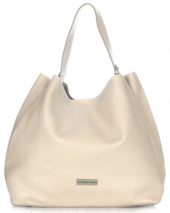 GEANȚĂ DIN PIELE shopper bag Vittoria Gotti mentă V230
