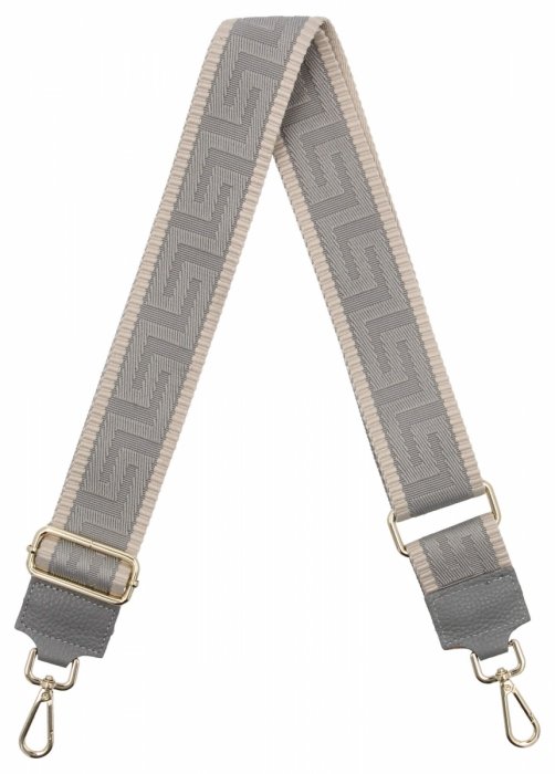Curea de modă pentru geantă Geometric PA005 Gri deschis/Bej
