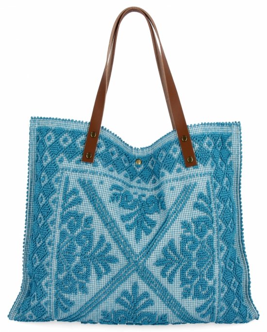 Geantă Shopper Italiană cu Mode La Modă 5887 Albastră