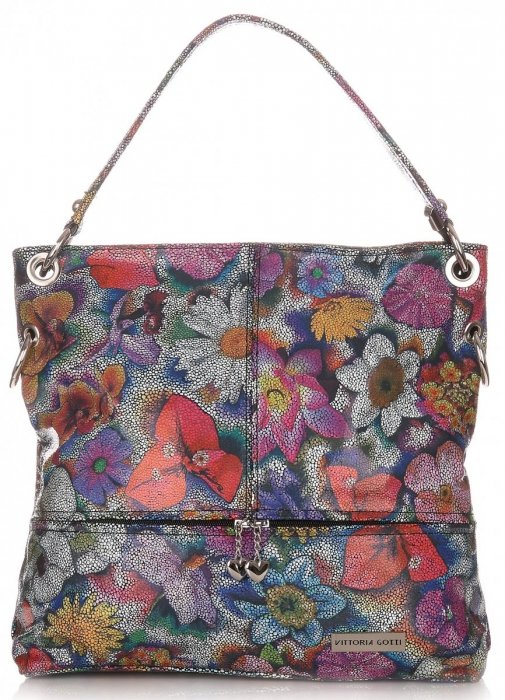 GEANȚĂ DIN PIELE shopper bag Vittoria Gotti negru V5483