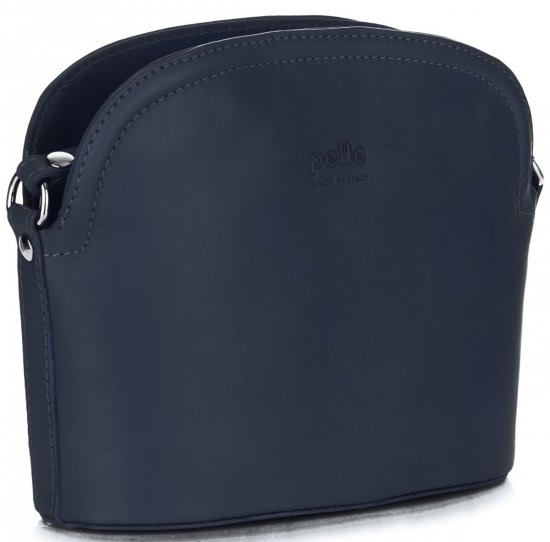 GEANȚĂ DIN PIELE tip poștaș Genuine Leather bleumarin E4098