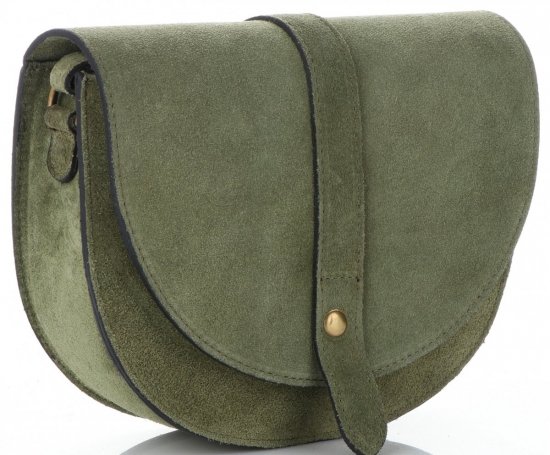 Kožené kabelka listonoška Vittoria Gotti khaki V5751