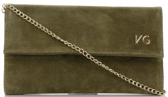 Kožené kabelka listová kabelka Vittoria Gotti zelená V3083