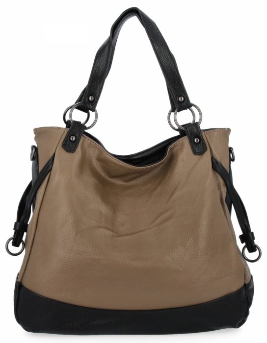 Univerzálna dámska taška XL firmy Hernan HB982 Hnedá/Čierna