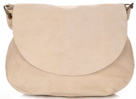Kožené kabelka listonoška Genuine Leather béžová 1324