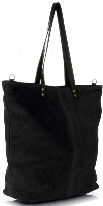 Kožené kabelka shopper bag Vera Pelle čierna 80041