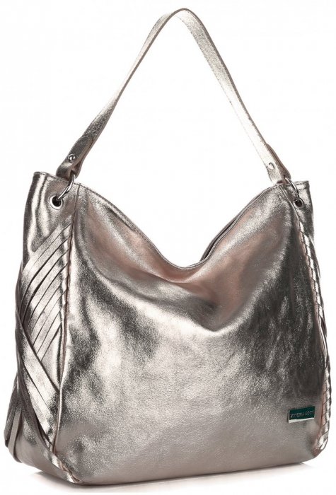Kožené kabelka shopper bag Vittoria Gotti staré zlato V8818