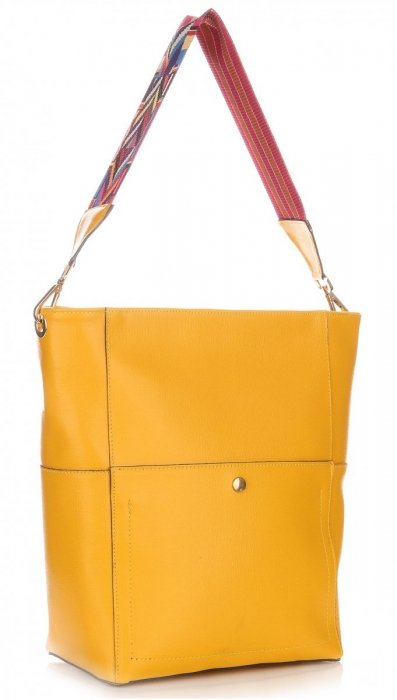 Kožené kabelka shopper bag Genuine Leather žltá K26