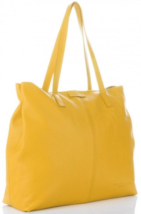 Kožené kabelka shopper bag Vittoria Gotti žltá V5705