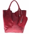 Kožené kabelky Shopper bag Lakované červená