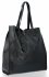 Kožená kabelka Shopper Bags kosmetickou kapsičkou Černá