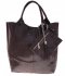 Bőr táska shopper bag Genuine Leather csokoládé 555