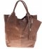 Bőr táska shopper bag Genuine Leather földszínű 555