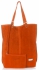 Uniwersalna Torba Skórzana Firmowy Shopper Vittoria Gotti w rozmiarze XXL Zamsz Naturalny wysokiej jakości Pomarańczowa