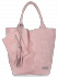 GEANȚĂ DIN PIELE shopper bag Vittoria Gotti roz de pudră B23