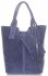 GEANȚĂ DIN PIELE shopper bag Vittoria Gotti indigo V5190