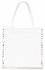 Kožené kabelka shopper bag Genuine Leather biela 5013