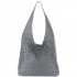 Kožené kabelka shopper bag Vittoria Gotti svetlo šedá V31