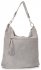 Kožené kabelka shopper bag Genuine Leather svetlo šedá 1330