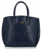 Kožené kabelka kufrík Vittoria Gotti tmavo modrá V4382COCO